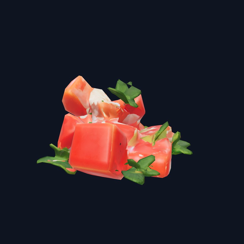 Watermelon Salad with Mint and Cheese Model Pack